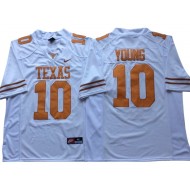 Texas Longhorns #10 Vince Young White Football Jersey