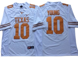 Texas Longhorns #10 Vince Young White Football Jersey