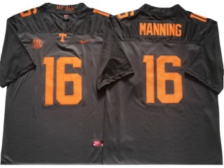 Tennessee Volunteers #16 Peyton Manning Gray Football Jersey