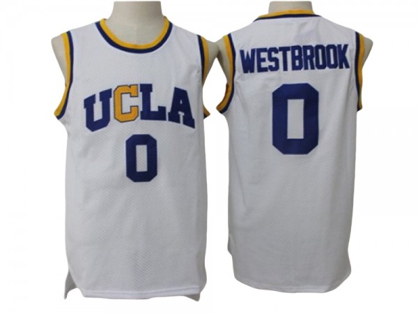 UCLA Bruins #0 Russell Westbrook White Basketball Jersey