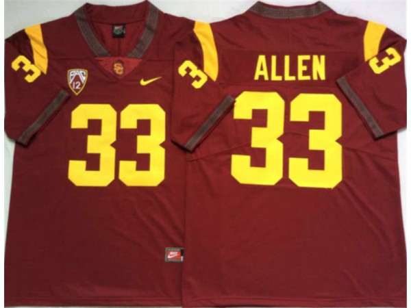 USC Trojans #33 Marcus Allen Red Football Jersey