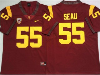 USC Trojans #55 Junior Seau Red Football Jersey