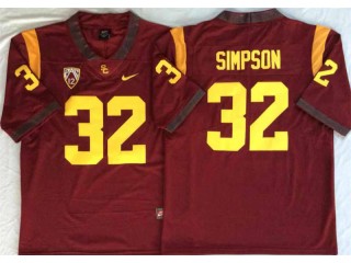 USC Trojans #32 O. J. Simpson Red Football Jersey