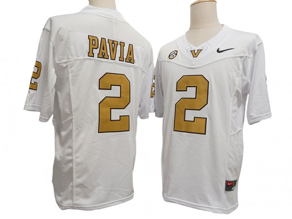 Vanderbilt Commodores #2 Diego Pavia White Vapor F.U.S.E. Limited Jersey