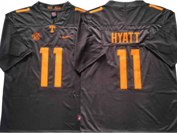 Tennessee Volunteers #11 Jalin Hyatt Gray Football Jersey