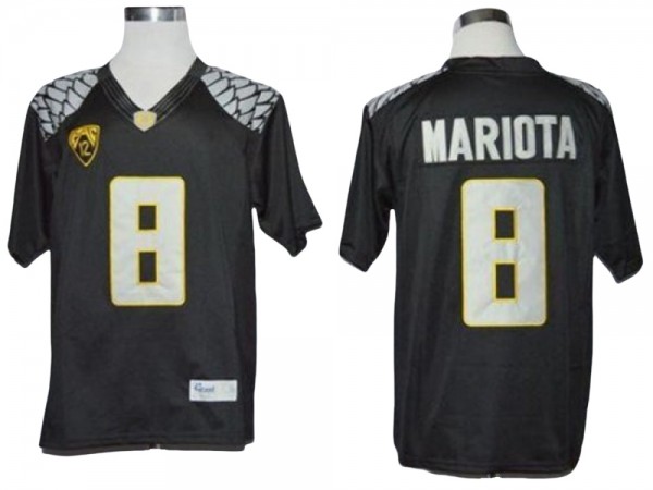 Oregon Ducks #8 Marcus Mariota Black Jersey - Custom