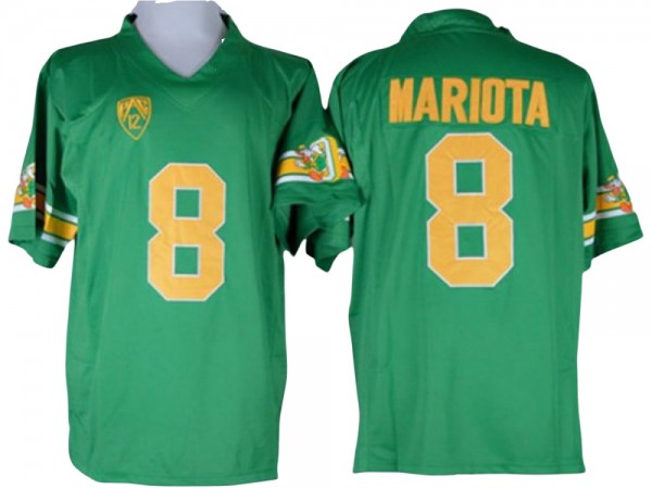 Oregon Ducks #8 Marcus Mariota Green Limited Jersey - Custom