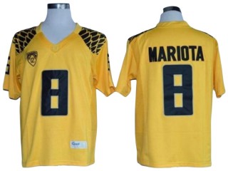 Oregon Ducks #8 Marcus Mariota Yellow Jersey - Custom