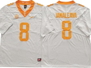 Tennessee Volunteers #8 Nico Iamaleava White Football Jersey