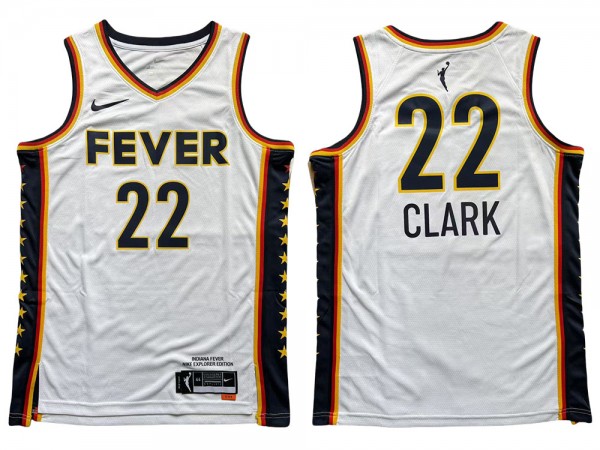 Indiana Fever #22 Caitlin Clark White WNBA Game Jersey