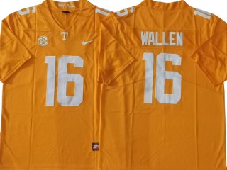 Tennessee Volunteers #16 Orange Football Jersey - Morgan Wallen