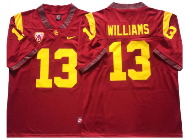 USC Trojans #13 Caleb Williams Red Football Jersey