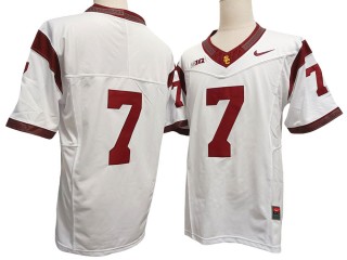 USC Trojans #7 White Vapor F.U.S.E. Limited Jersey - No Name