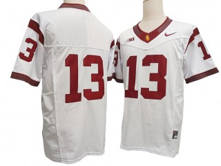 USC Trojans #13 White Vapor F.U.S.E. Limited Jersey - No Name