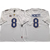 Pittsburgh Panthers #8 Kenny Pickett White Football Jersey