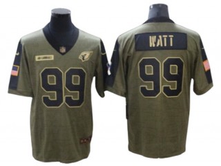 Arizona Cardinals #99 J.J. Watt 2021 Olive Salute To Service Limited Jersey