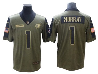 Arizona Cardinals #1 Kyler Murray 2021 Olive Salute To Service Limited Jersey