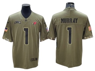 Arizona Cardinals #1 Kyler Murray 2022 Olive Salute To Service Limited Jersey