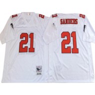 M&N Atlanta Falcons #21 Deion Sanders White 1992 Legacy Jersey