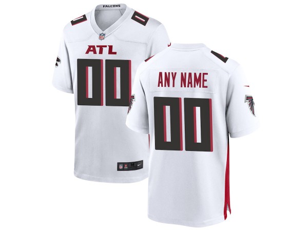 Custom Atlanta Falcons White Vapor Jersey