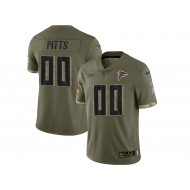 Custom Atlanta Falcons Olive 2022 Salute To Service Limited Jersey