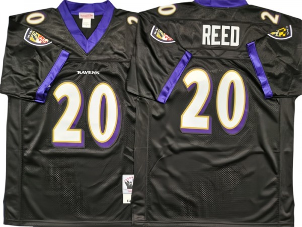 M&N Baltimore Ravens #20 Ed Reed Black Legacy Jersey