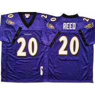 M&N Baltimore Ravens #20 Ed Reed Purple Legacy Jersey