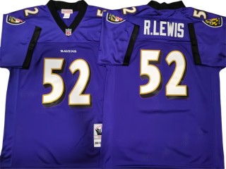 M&N Baltimore Ravens #52 Ray Lewis Purple Legacy Jersey