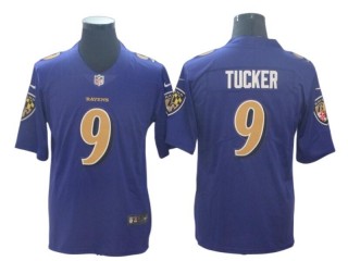 Baltimore Ravens #9 Justin Tucker Purple Vapor Limited Color Rush Jersey