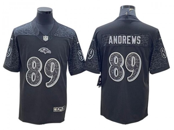 Baltimore Ravens #89 Mark Andrews Black RFLCTV Limited Jersey