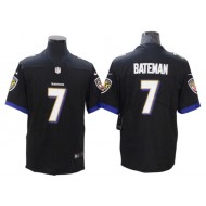 Baltimore Ravens #7 Rashod Bateman Black Vapor Limited Jersey