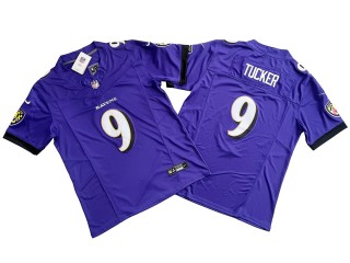 Baltimore Ravens #9 Justin Tucker Purple Vapor F.U.S.E. Limited Jersey