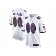 Custom Baltimore Ravens White Vapor Limited Jersey