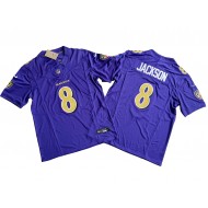 Baltimore Ravens #8 Lamar Jackson Purple Vapor F.U.S.E. Limited Color Rush Jersey