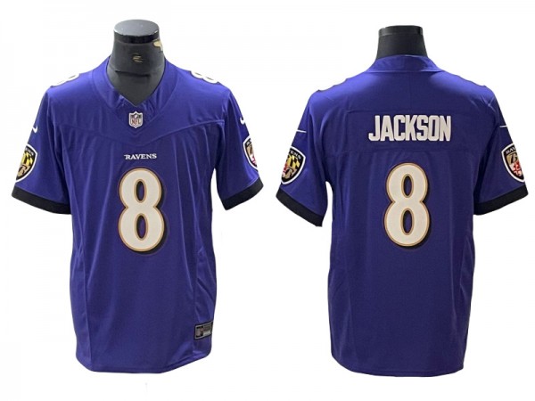 Baltimore Ravens #8 Lamar Jackson Purple Vapor F.U.S.E. Limited Jersey