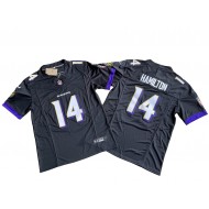 Baltimore Ravens #14 Kyle Hamilton Black Vapor F.U.S.E. Limited Jersey