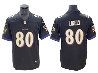 Baltimore Ravens #80 Isaiah Likely Black Vapor Limited Jersey