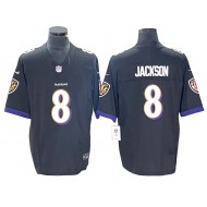 Baltimore Ravens #8 Lamar Jackson Black Vapor F.U.S.E. Limited Jersey