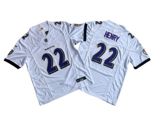 Baltimore Ravens #22 Derrick Henry White Vapor F.U.S.E. Limited Jersey