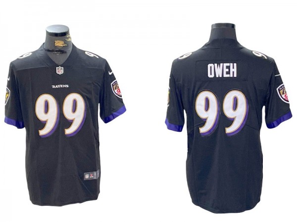 Baltimore Ravens #99 Odafe Oweh Black Vapor Limited Jersey