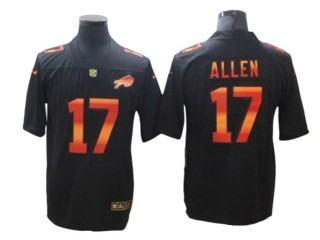 Buffalo Bills #17 Josh Allen Black Colorful Fashion Limited Jersey