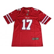 Buffalo Bills #17 Josh Allen Red Color Rush Jersey