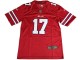 Buffalo Bills #17 Josh Allen Red Color Rush Jersey