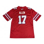 Buffalo Bills #17 Josh Allen Red Color Rush Jersey