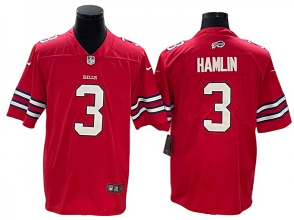 Buffalo Bills #3 Damar Hamlin Red Vapor Limited Jersey