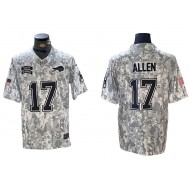 Buffalo Bills #17 Josh Allen Arctic Camo 2024 Salute to Service Limited Jersey