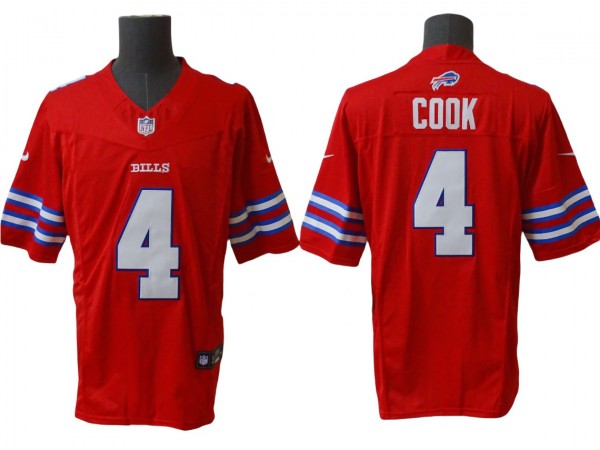 Buffalo Bills #4 James Cook Red Vapor F.U.S.E. Limited Jersey