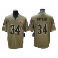 Chicago Bears #34 Walter Payton Olive 2022 Salute To Service Limited Jersey