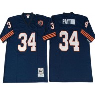 M&N Chicago Bears #34 Walter Payton Navy Legacy Jersey-Big Number