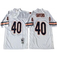 M&N Chicago Bears #40 Gale Sayers White Legacy Jersey-Small Number